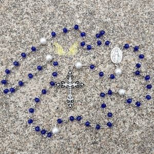 Navy Crystal Rosary